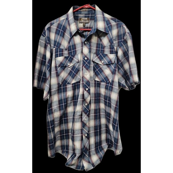 Men's Outlaw Western Wear Shirt Pearlized Button Snaps XLT Tall - Picture 1 of 9
